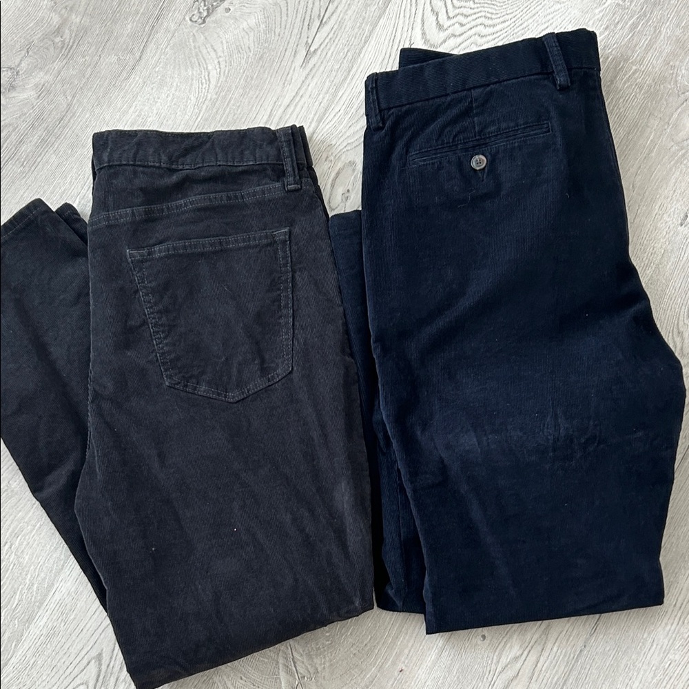 Bundle 2 Old Navy Men's Dark Corduroy Trousers